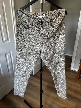 Seven7 Beige and Black Leopard Print Chinos